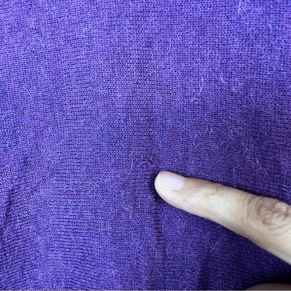 Eileen Fisher Womens Sleek Wool Alpaca Blend Crew Neck Sweater Purple Size M - Picture 10 of 13